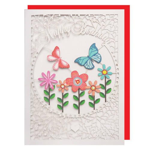 Felicitare - butterfly flowers | alljoy design