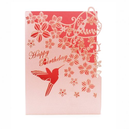 Felicitare - happy birthday birdie pink | alljoy design