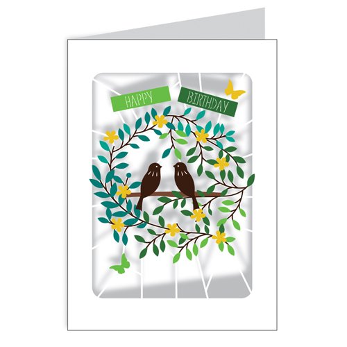 Felicitare - happy birthday birds forest | alljoy design