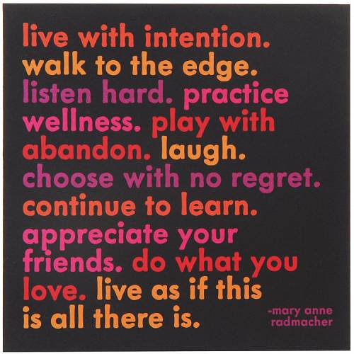 Felicitare - live with intention | quotable cards