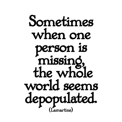 Felicitare - one person is missing | quotable cards
