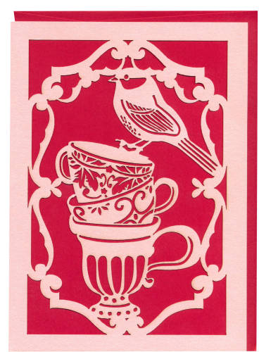 Felicitare - tea cup bird | alljoy design