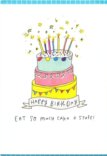 Felicitare - the happy news eat so much cake & stuff birthday | pigment productions