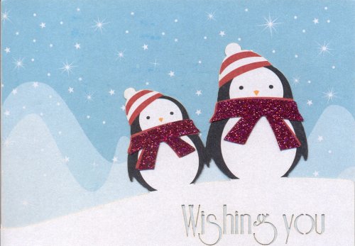 Felicitare - wishing you a merry christmas penguin | all joy design ltd