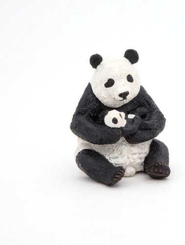 Figurina - sitting panda and baby | papo