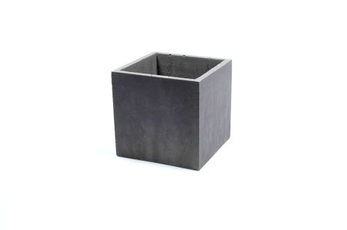 Ghiveci cubic gri | concrete concept deco