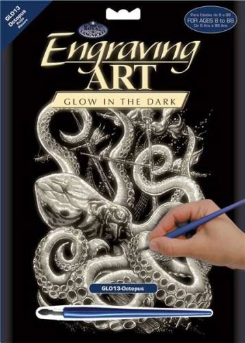 Glow in the dark engraving - octopus | royal & langnickel