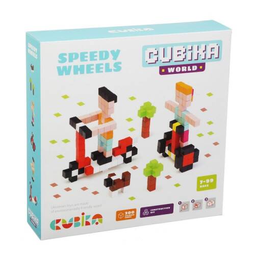 Joc de constructie - pixel, speedy wheels | cubika