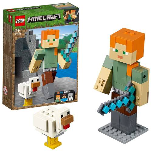Jucarie - lego minecraft - alex bigfig cu gaina | lego