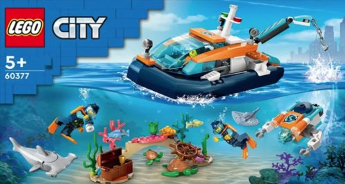 Lego city - barca pentru scufundari de explorare [60377] | lego
