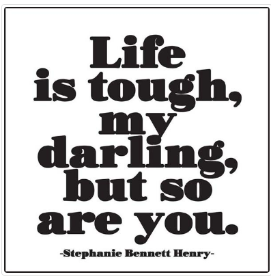 Magnet - life is tough | quotable cards