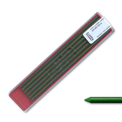 Mine color pentru creion mecanic - k4300 - 16 verde | koh-i-noor
