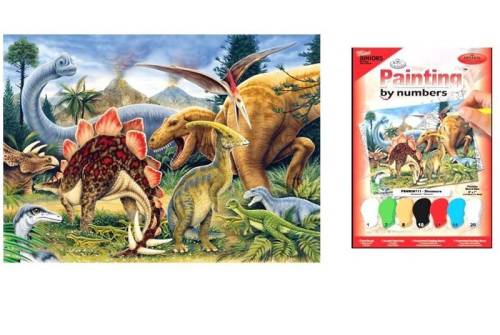 Picteaza dupa numere - dinozauri | royal & langnickel