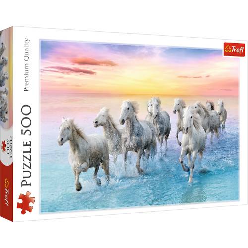 Puzzle 500 piese - cai albi galopand | trefl