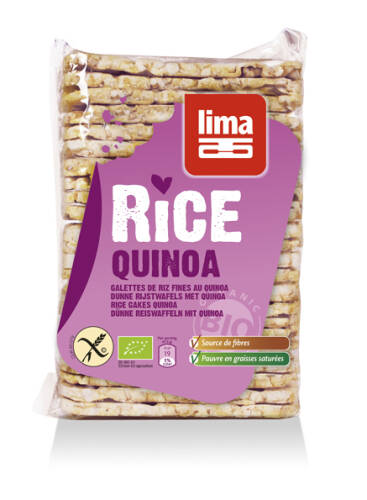 Rondele de orez expandat cu quinoa, bio, 130g | lima