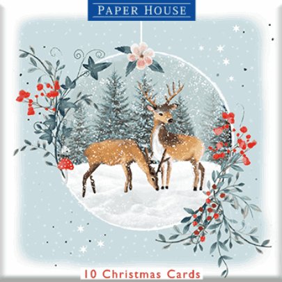 Set felicitari - card wallet - snowy deers | great british card company