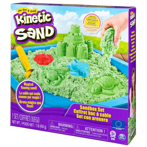 Set kinetic sand - verde, 454 g | spin master