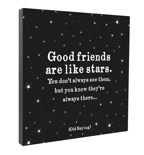 Tablou - good friends are like stars | quotable cards