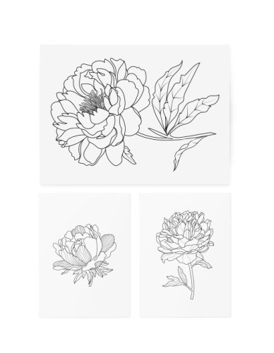 Tatuaje temporare - graphic flowers | tatton.me