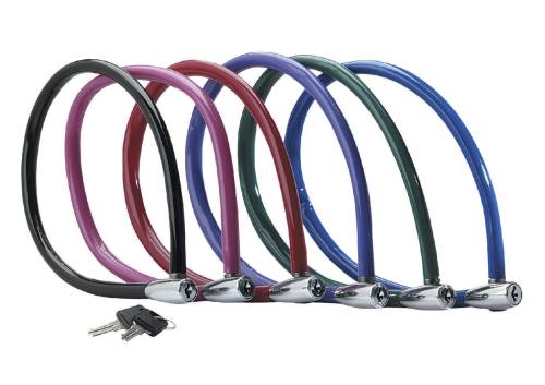 Antifurt master lock cablu cu cheie 550 x 6mm - diverse culori