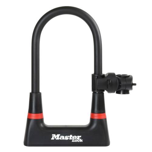 Antifurt u-lock masterlock din otel calit cu cheie 210 x 104 x 14 mm negru