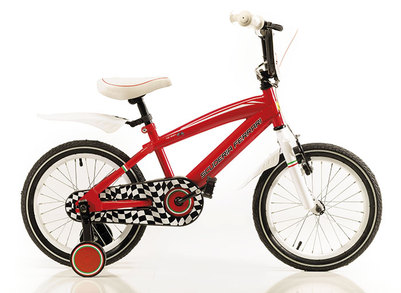 Bicicleta cu roti ajutatoare ferrari team 16 rosu/negru 2015 - model buy back