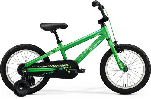 Bicicleta cu roti ajutatoare merida matts j.16 verde/verde 2020