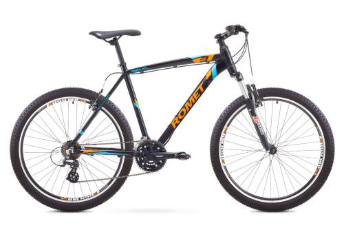 Bicicleta de munte romet rambler 26 3 negru-portocaliu 2017