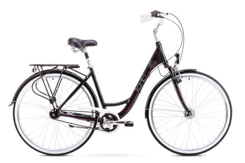 Bicicleta de oras pentru femei romet art deco 7 negru/roz 2019