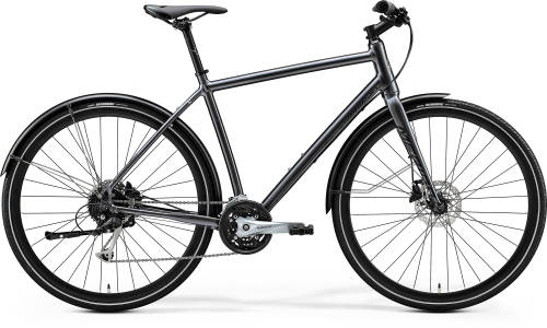 Bicicleta de oras/trekking pentru barbati merida crossway urban 100 lucios antracit (negru) 2020