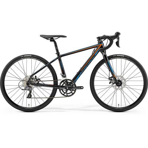 Bicicleta de sosea pentru copii merida mission j road negru(albastru/portocaliu) 2019