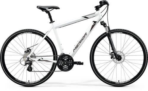 Bicicleta de trekking/oras barbati merida crossway 15-md alb/negru 2020