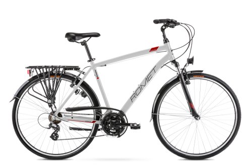 Bicicleta de trekking/oras pentru barbati romet wagant argintiu/rosu 2022