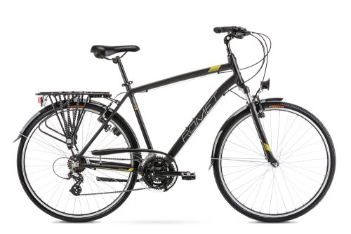 Bicicleta de trekking/oras pentru barbati romet wagant negru/galben 2022