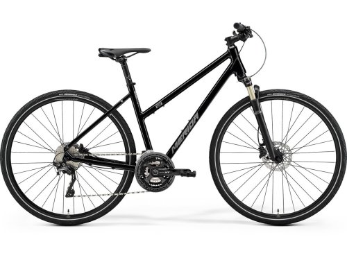 Bicicleta de trekking/oras pentru femei merida crossway lady xt edition negru perlat/argintiu mat 2021