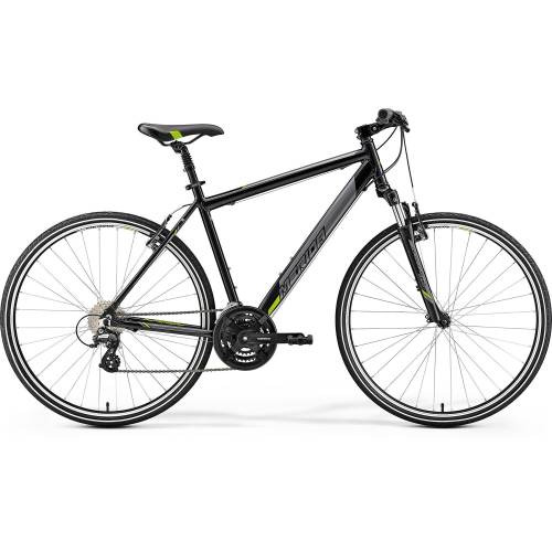 Bicicleta de trekking pentru barbati merida crossway 15-v negru metal(verde) 2019