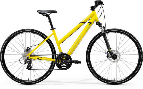 Bicicleta de trekking pentru femei crossway 15-md lady silk galben (negru) 2020