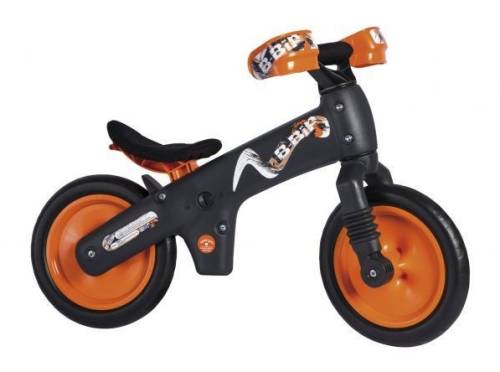 Bicicleta pentru copii fara pedale bellelli b-bip gri/portocaliu