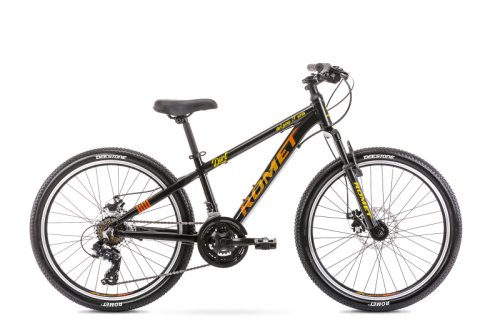Bicicleta pentru copii romet rambler dirt 24 s/12 negru/portocaliu 2021