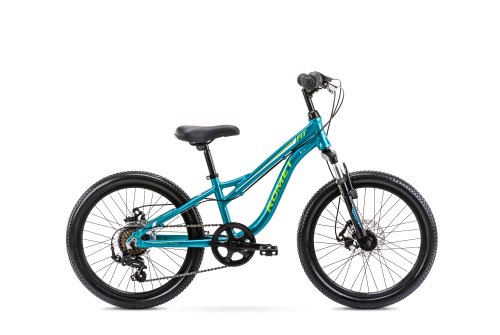 Bicicleta pentru copii romet rambler fit 20 turcoaz/verde lime 2022