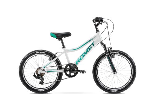 Bicicleta pentru copii romet rambler kid 2 alb/smarald 2022