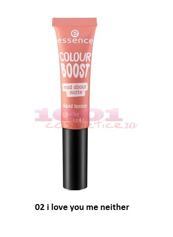 Essence colour boost mad about matt liquid lipstick ruj lichid mat 02 love you me neither