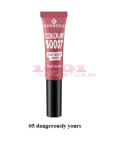 Essence colour boost mad about matt liquid lipstick ruj lichid mat 05 dangerously yours