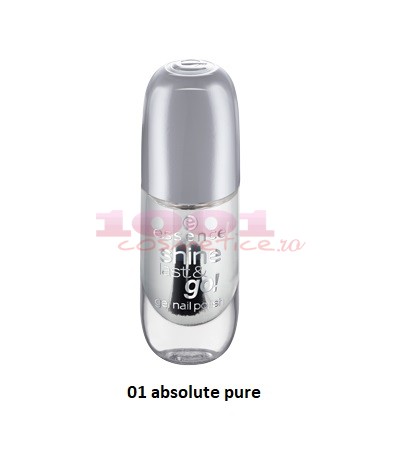 Essence shine last go gel nail polish lac de unghii absolute pure 01