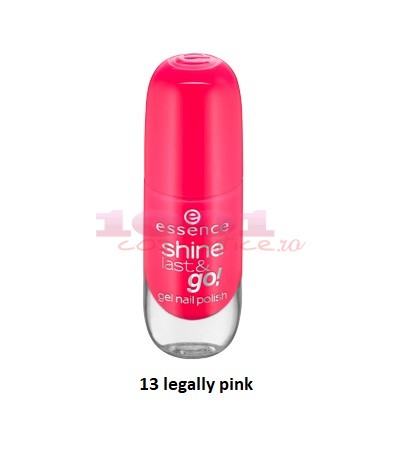 Essence shine last go gel nail polish lac de unghii legally pink 13