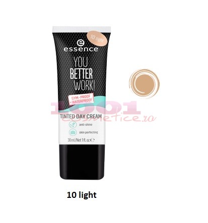 Essence you better work gym proof tinted day cream crema colorata light 10