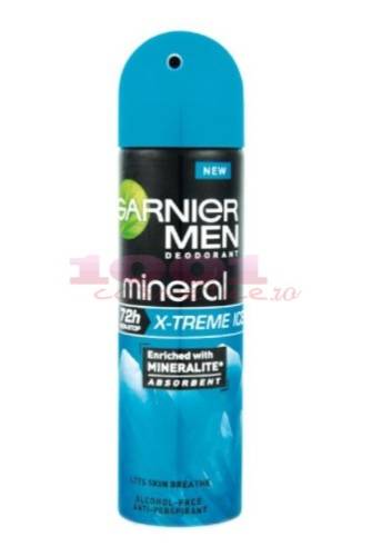 Garnier mineral deodorant anti-perspirant 72h x-treme ice barbati
