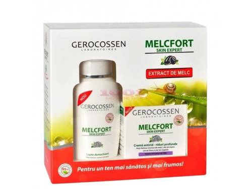 Gerocossen melcfort skin expert crema antirid riduri profunde + lapte demachiant 130 ml set