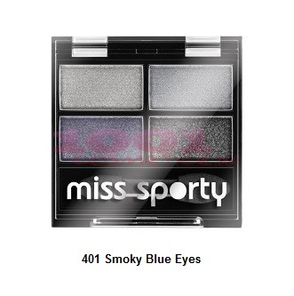 Miss sporty studio colour quattro fard de pleoape smoky blue eyes 401
