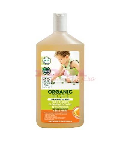 Organic people gel ecologic pentru pardoseli cu portocale si ceai verde